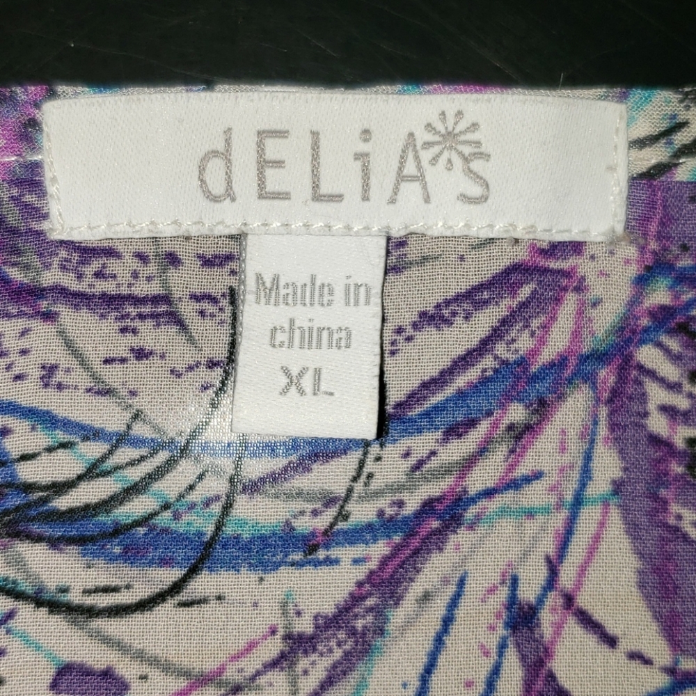dELiA*s Purple and Gray Blouse with Chic Style - Picture 5 of 6